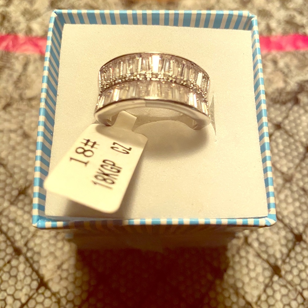 Zirconia 18k sterling silver